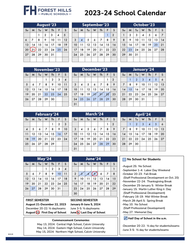 2023/2024 School Year Calendar Now Available Ada Elementary News, Ada